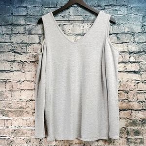 Lux & Co. | Flirty Cold Shoulder Boho Knit Top